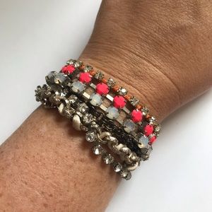 Ann Taylor mixed material chunky bracelet